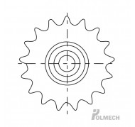 Koło łańcuchowe z łożyskiem 083-1 z-16